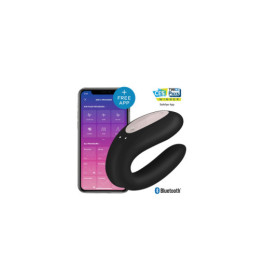 Stimulateur noir connecté Double Joy Satisfyer 